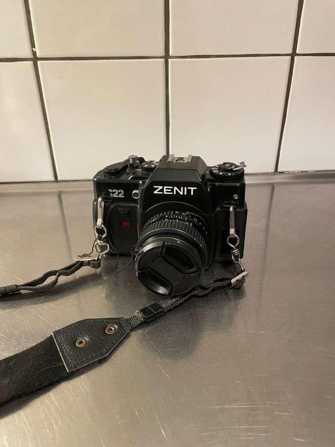 Zenit 122 kamera med tillbehör