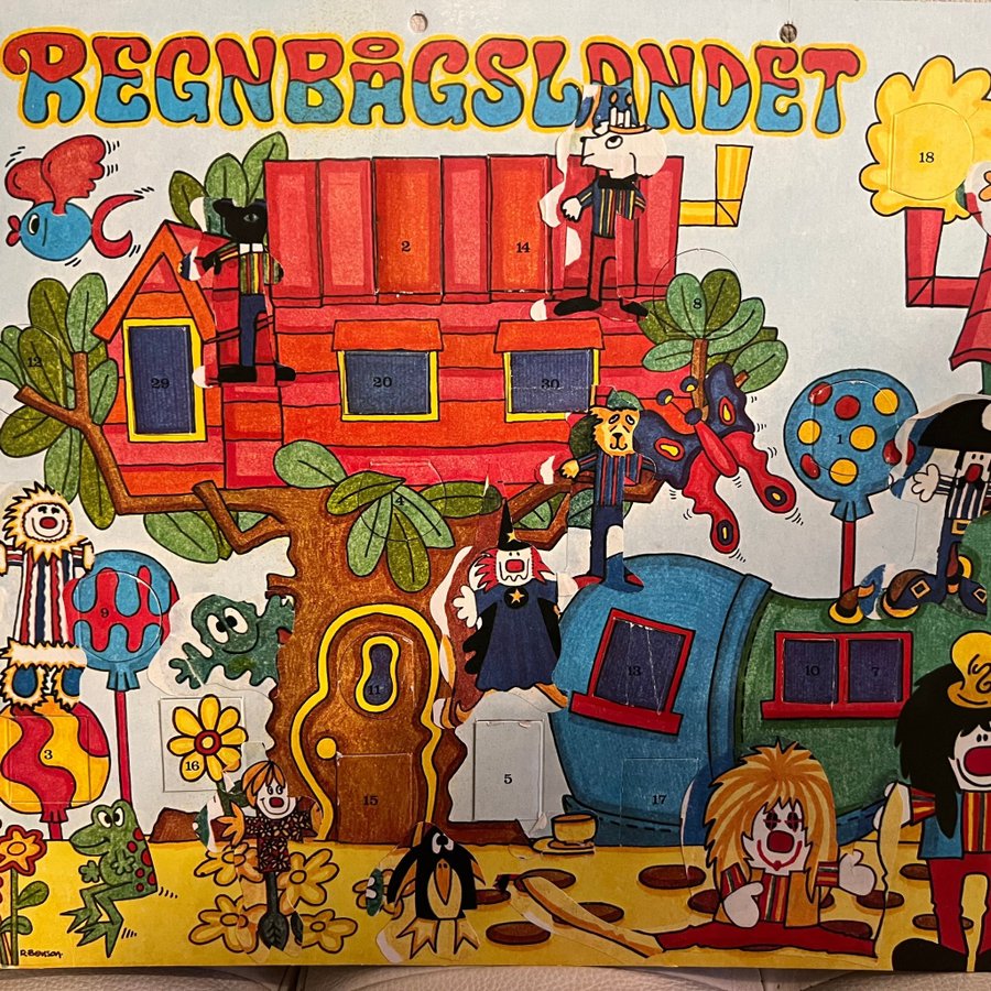 Julkalender från 1970 "Regnbågslandet" Robert Benson