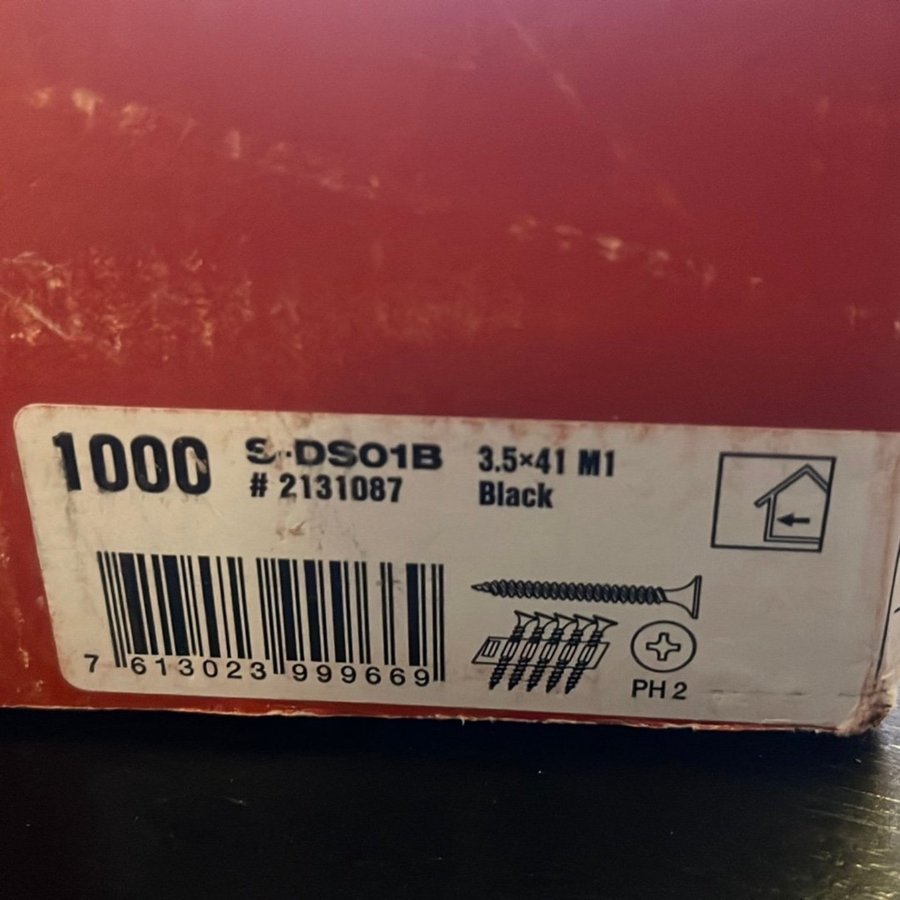 Hilti S-DS01B 3.5x41 M1 Svart