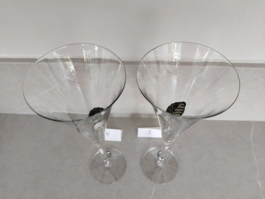 (3,4) Vackra Orrefors DIVA champagneglas, vinglas