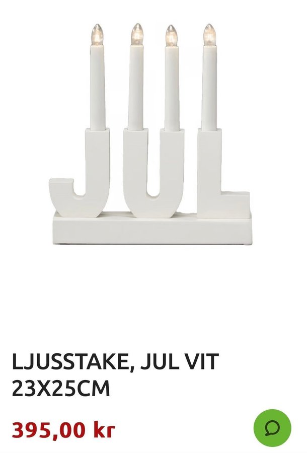 Ny Jul-ljusstake från Konstsmide Adventsljusstake VIT