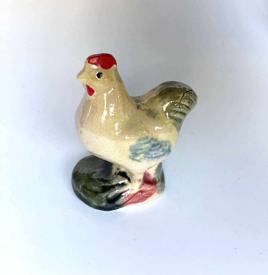 Vintage Höna Påskhöna Söt liten keramikfigur Figur Retro Påsk