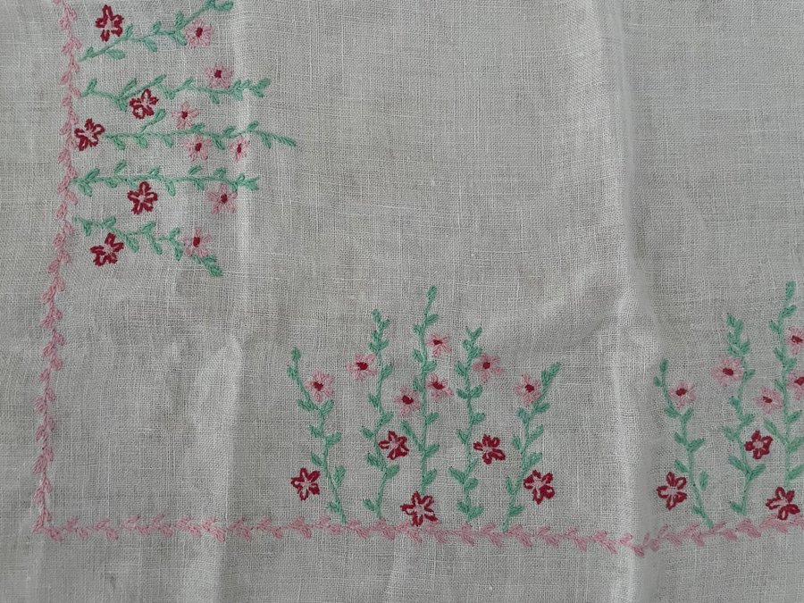 ~ Broderi spets vit duk ~ romantisk Shabby chic inredning ~ retro/vintage/ros ~