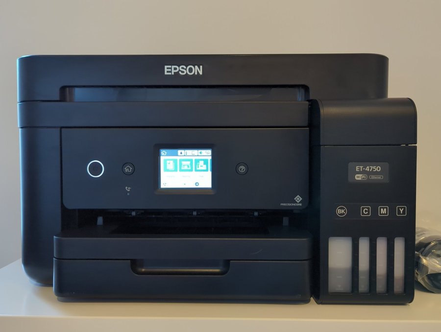 Epson multifunktionsskrivare EcoTank ET-4750 med xtra bläck, i mycket bra skick!