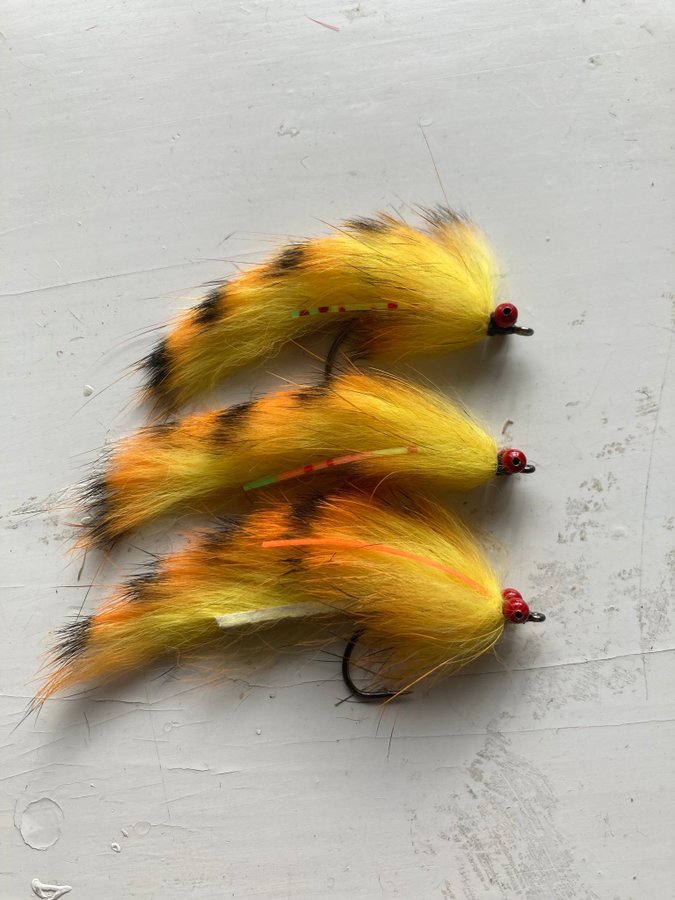 3 st Rubberleg Zonkers Yellow/Orange i str 4