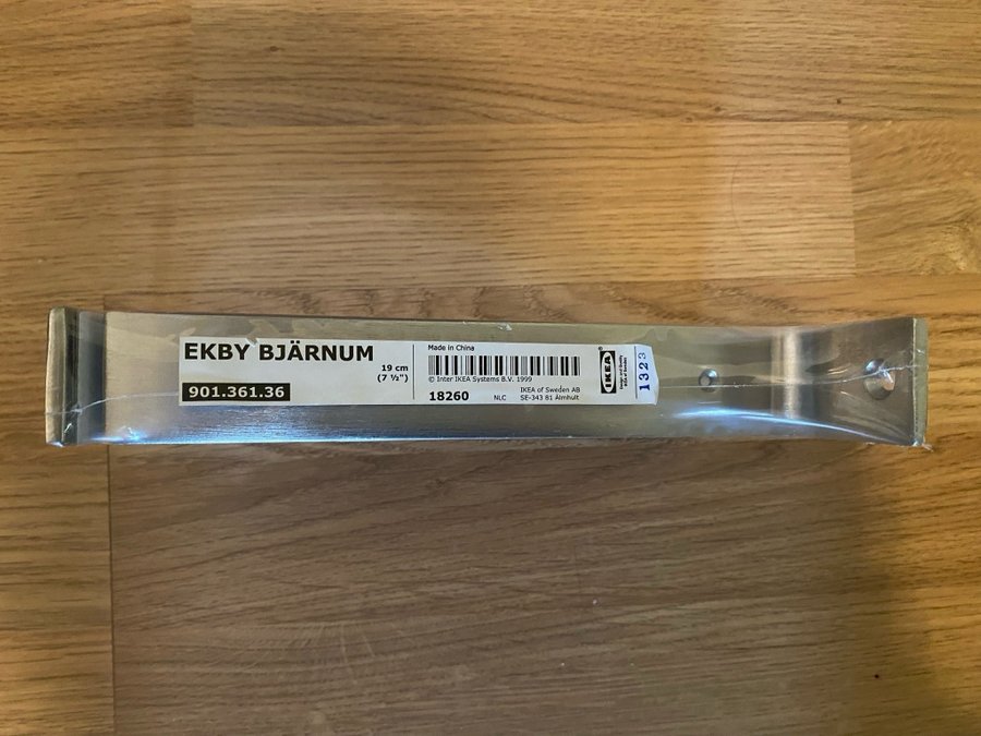 IKEA EKBY BJÄRNUM konsol/hyllkonsol 19 cm, aluminium, 4 st, Helt nya