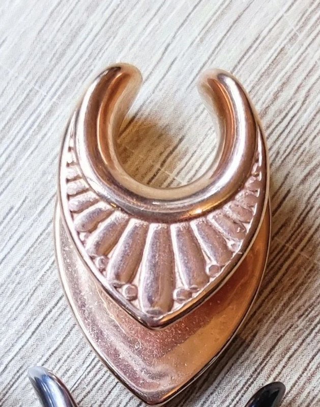 Tunnel, töjning, töjsmycke, 12 mm, piercing, rosegold, kirugiskt stål