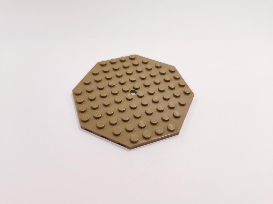 Lego - platta - plate - 10x10 - part 89523 - biege (dark tan)