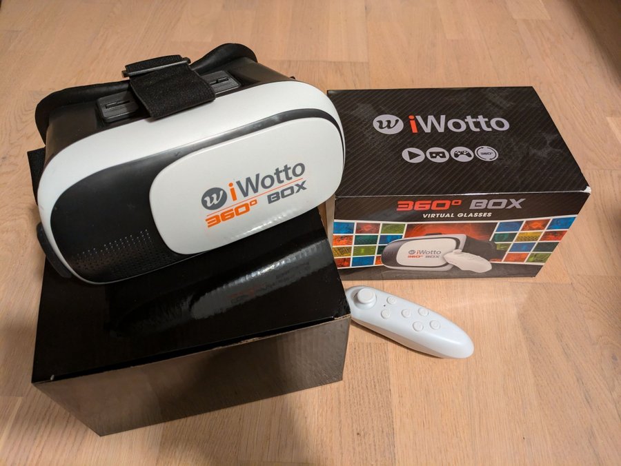 VR-glasögon W iWotto 360° Box Virtual Glasses med handkontroll