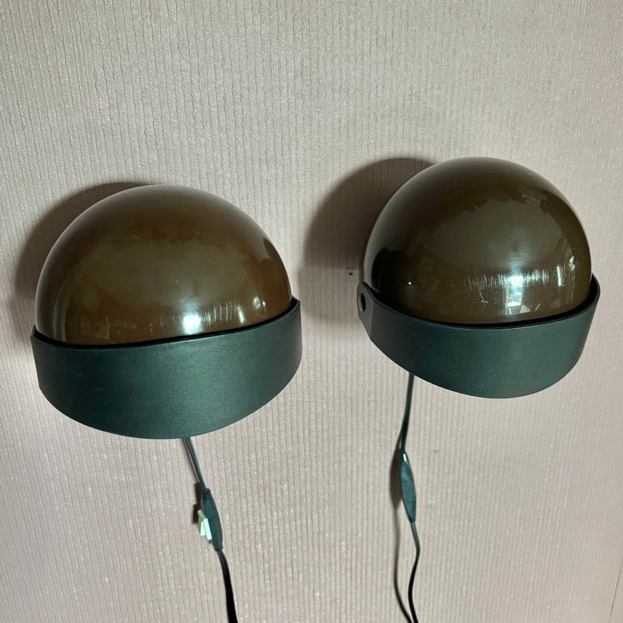 Retro vägglampor Visir IKEA 1970-tal lampa space age plast design 70-tal