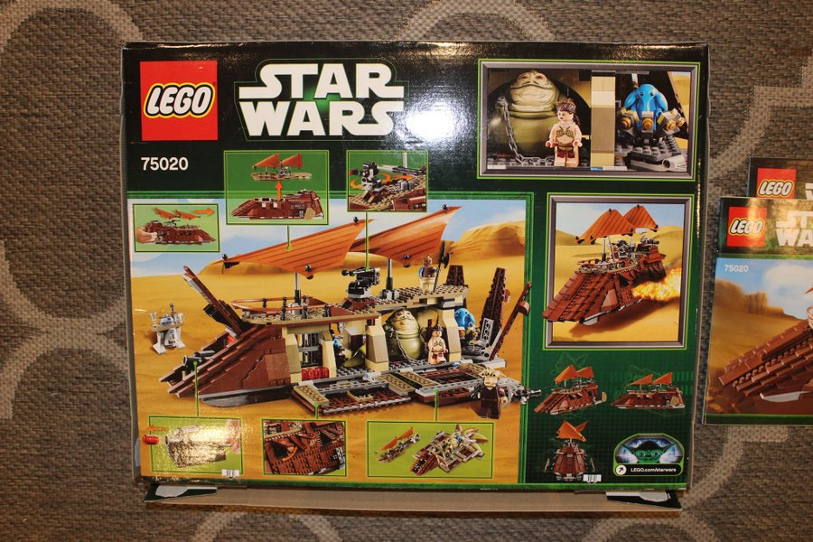 Box + Instruktion LEGO Star Wars 75020 Jabbas Sail Barge OBS INGET LEGO