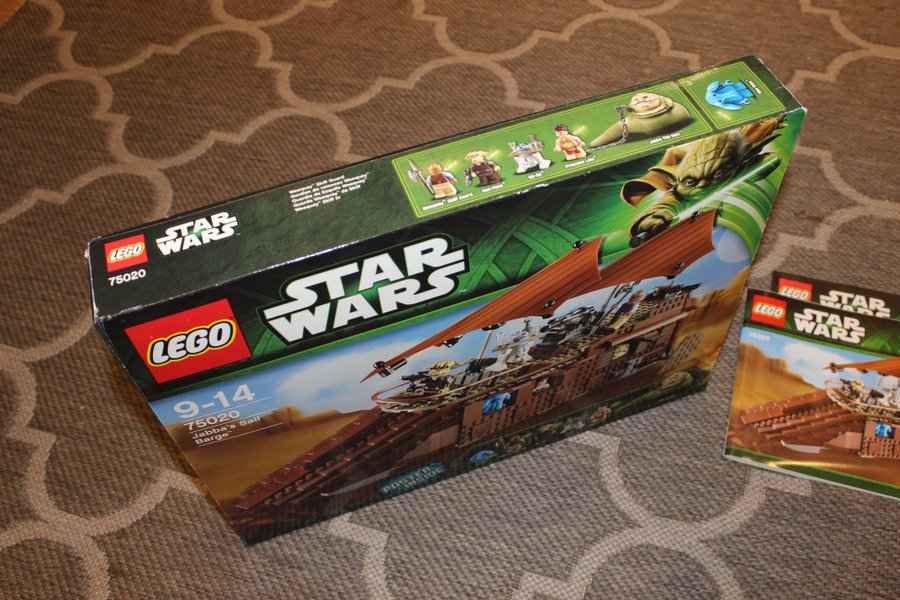 Box + Instruktion LEGO Star Wars 75020 Jabbas Sail Barge OBS INGET LEGO