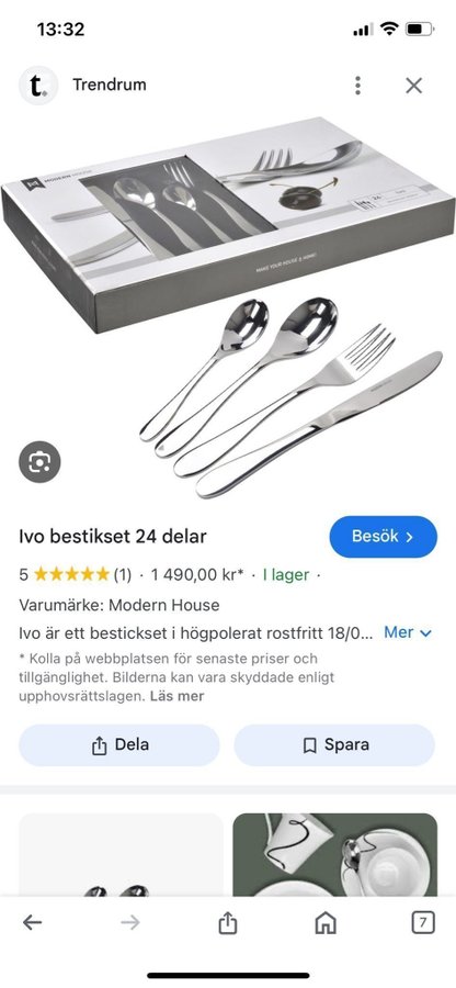 Bestickset 24 delarX 2 förp.+salladsbestick på köpet