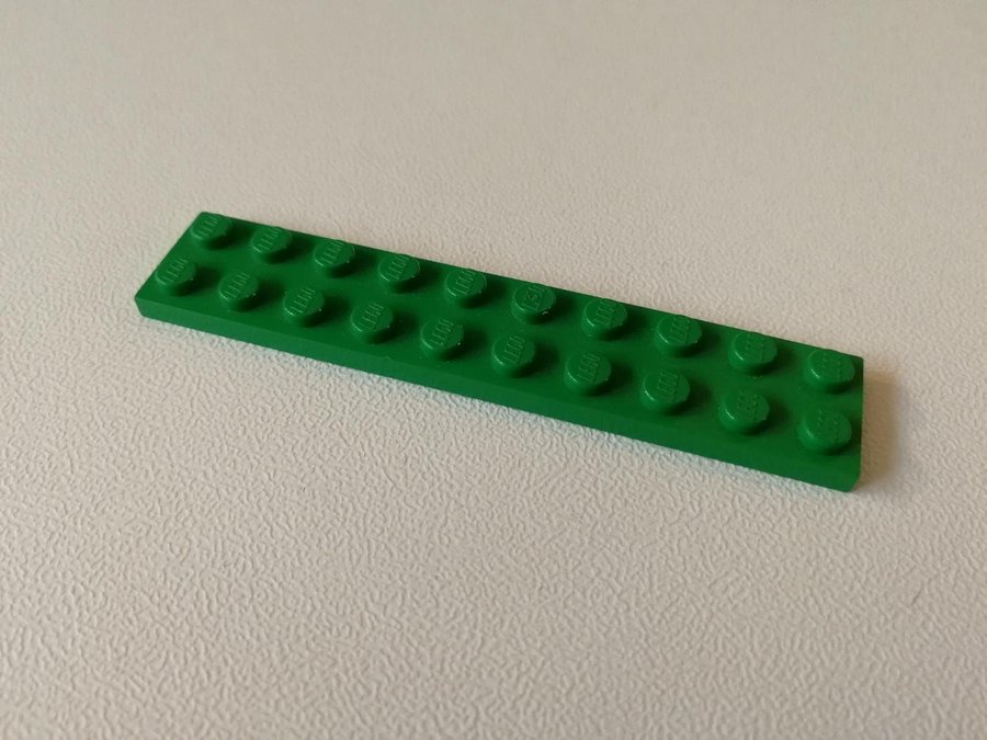 Lego - plate - platt - bas - 2x10 - part 3832 - grön