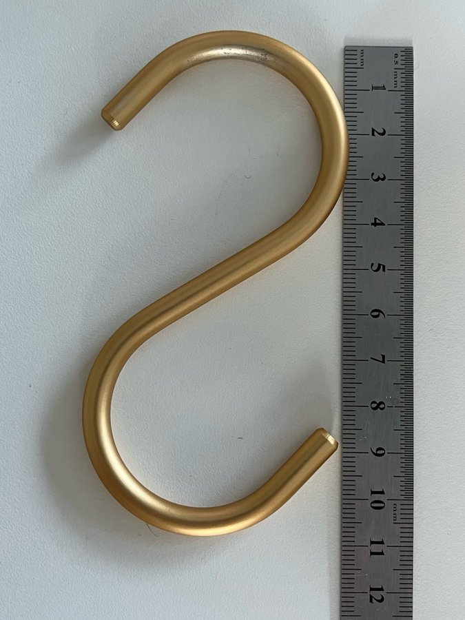 S-krokar guld 11cm