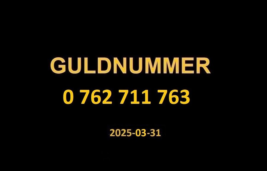 0 762 711 763 GULDNUMMER mobilnummer telefonnummer kontantkort nummer guld