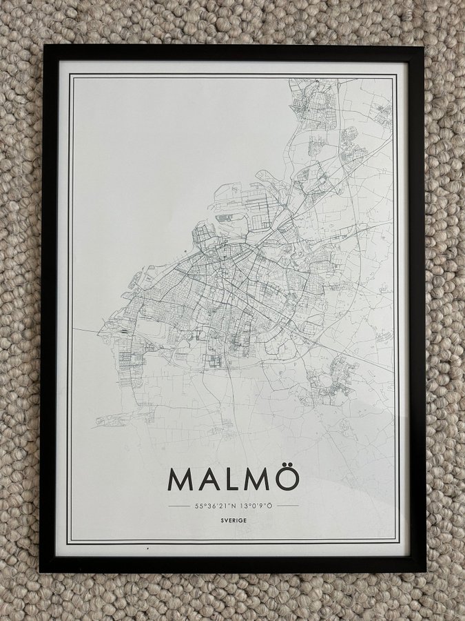 Tavla "Malmö" Motiv Inkl Ram Size 50x70