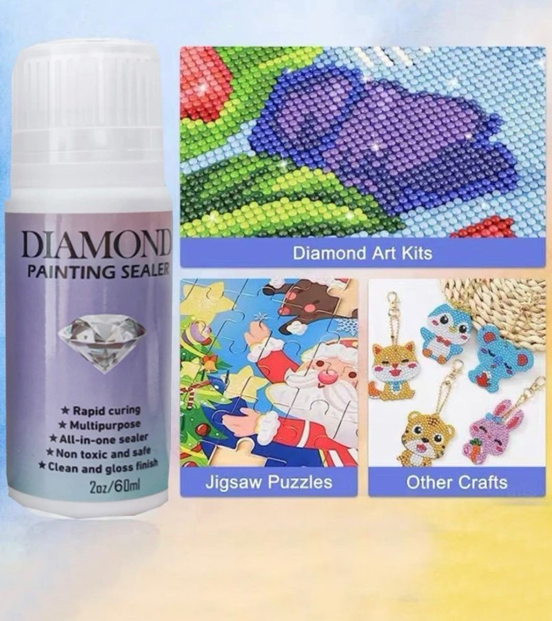 Diamond Painting Sealer med tillhörande penslar