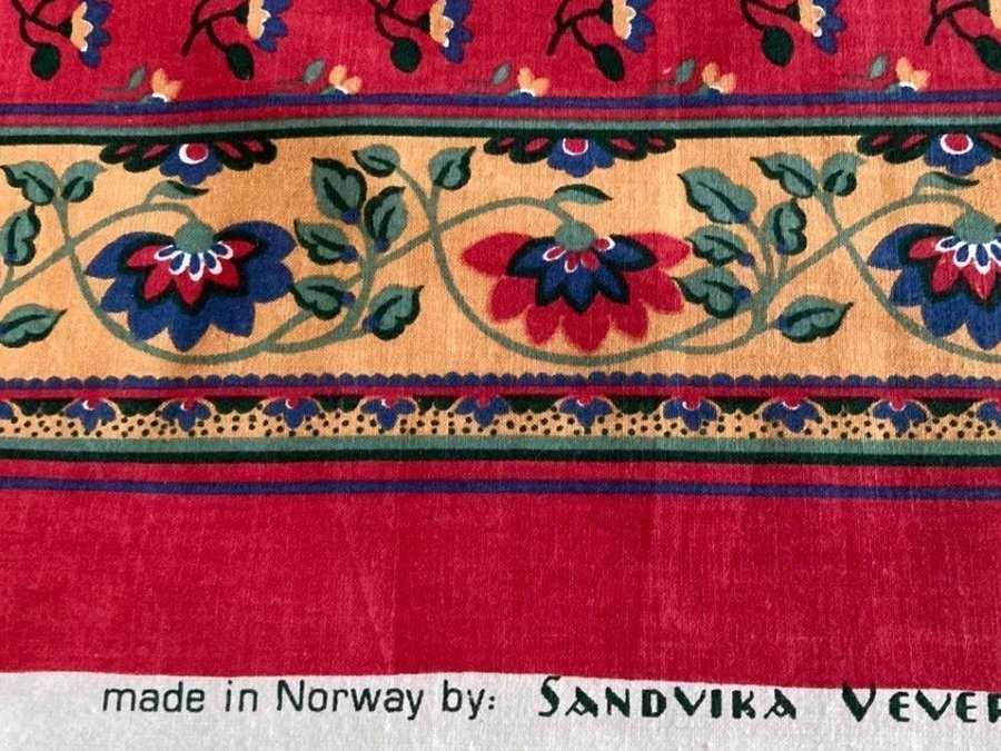 Tyg 130 x 200 cm Sandvika veveri Unn bomull vintage