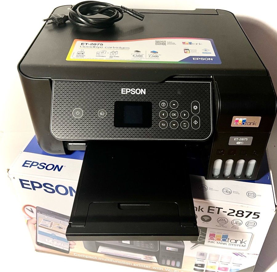 EPSON ET-2875 WiFi MULTI-SKRIVARE/SCANNER FOTOSKRIVARE - ABSOLUT NYSKICK!