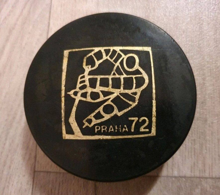 Eishockey Puck WM 1972 RARITÄT made in Czechoslovakia