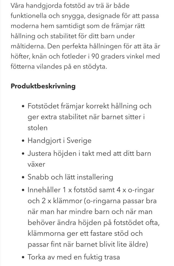 Fotstöd till Ikeas Antilopstol