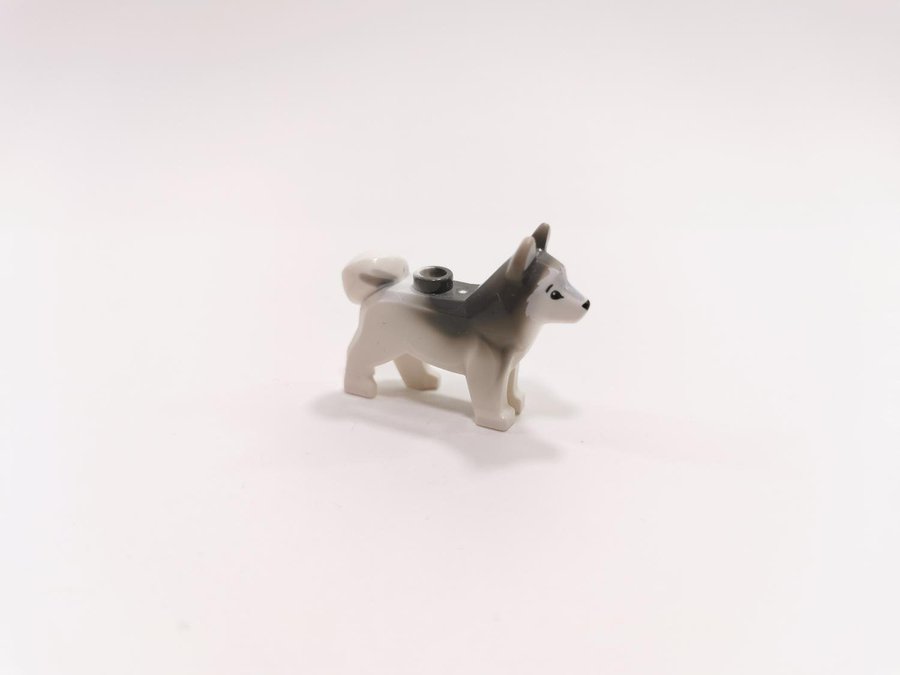 Lego - djur - hund - husky - part 16606pb001 - vit