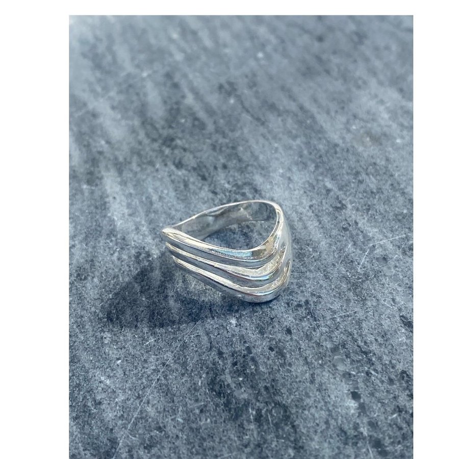 Ring i silverplätering, Stl 15,5