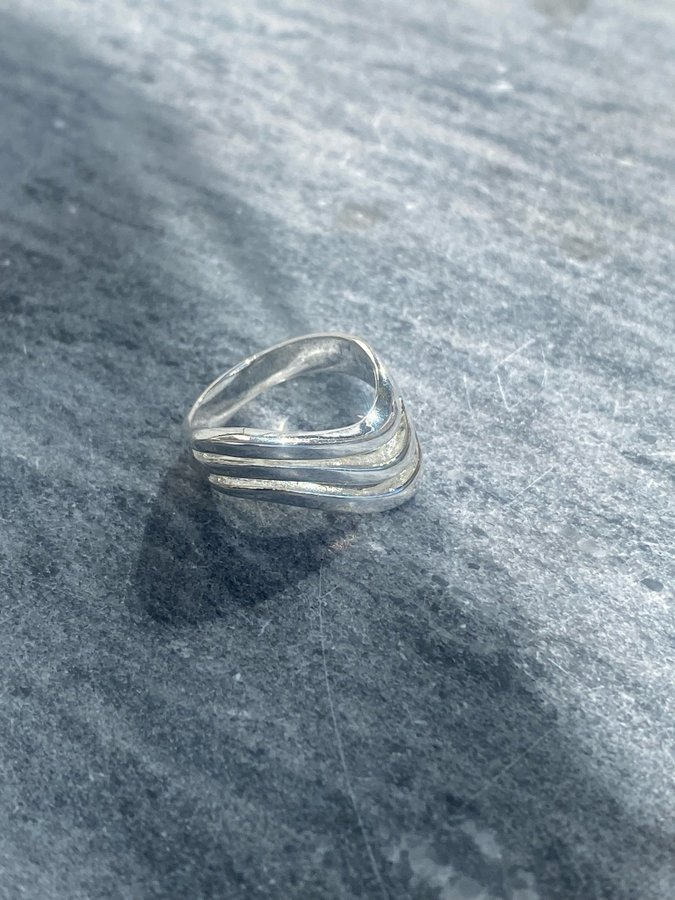 Ring i silverplätering, Stl 15,5