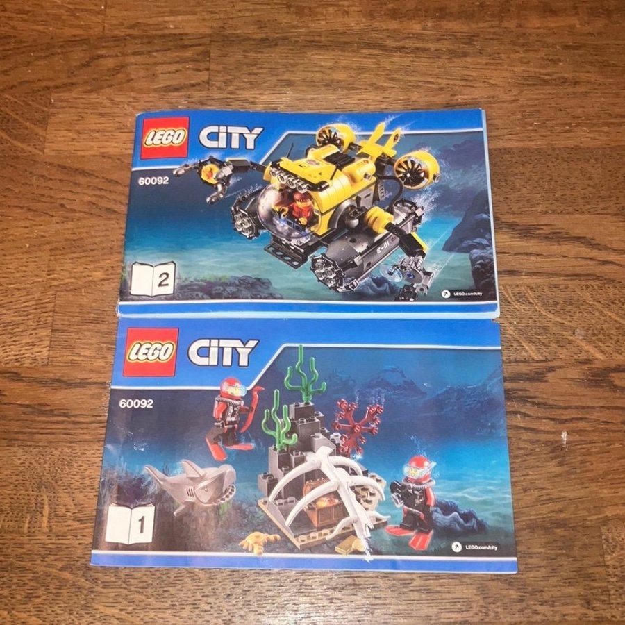 LEGO City 60092 Havsforskningsubåt -endast Byggmanualer