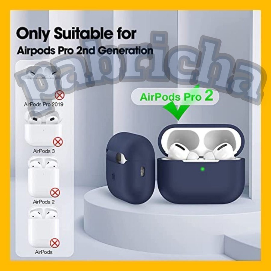 Apple AirPod Pro 2 Silikonfodral med Metallkrok