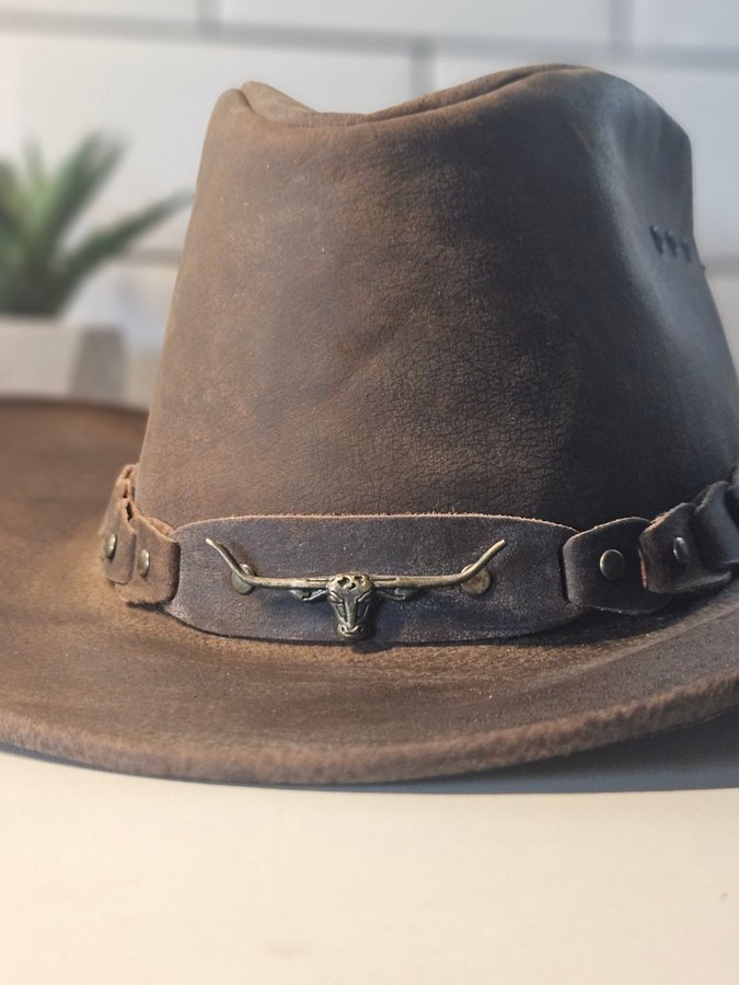 Australiensk handgjord Läderhatt Cowboyhatt