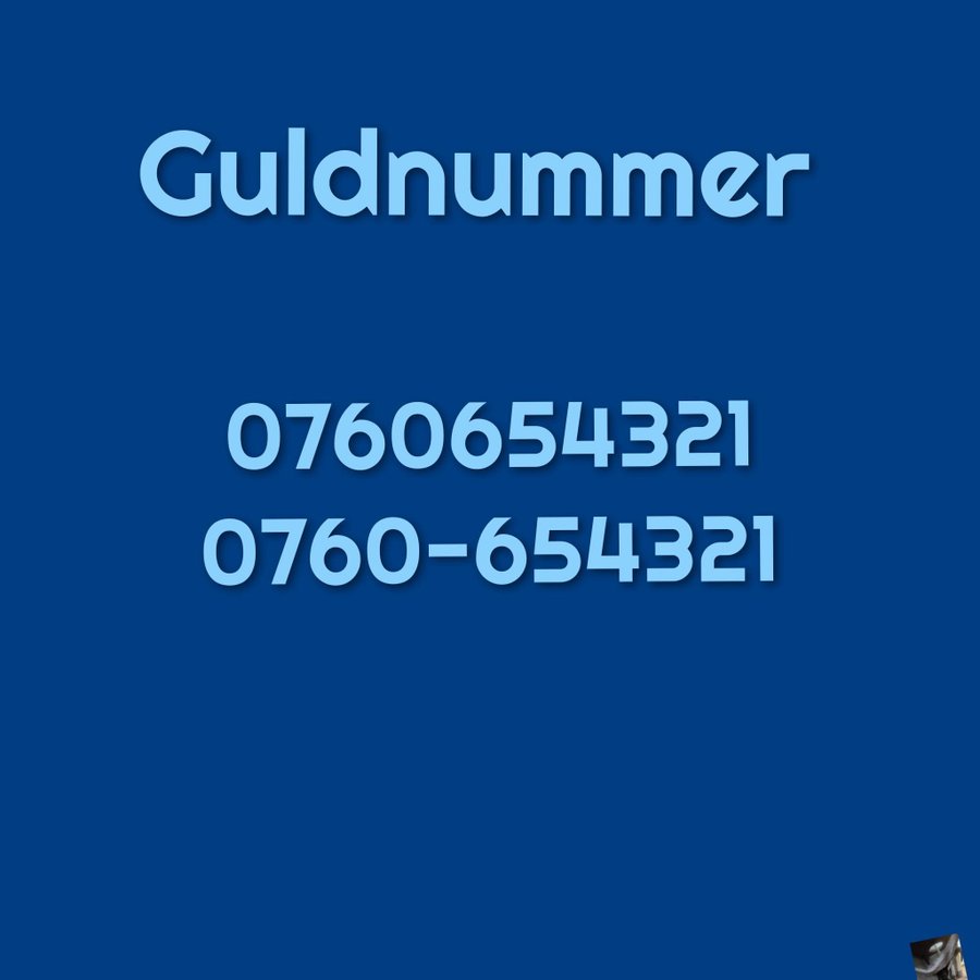 Guldnummer 0760654321