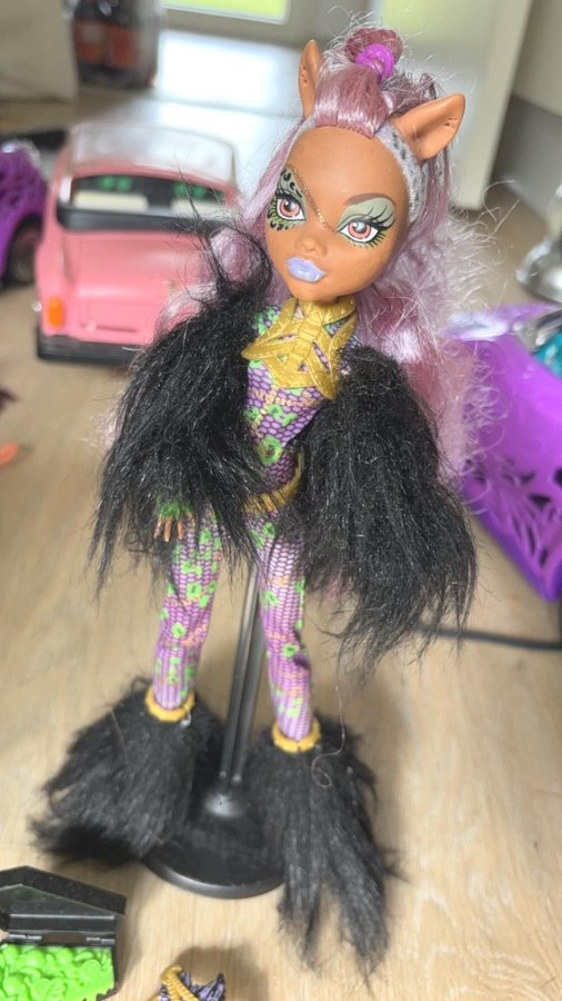 Monster High - Clawdeen Wolf - Dukke med tilbehør