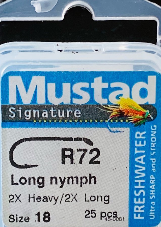 Mustad flugfiske krokar mini  Storlek 18  25st i sin original ask R72