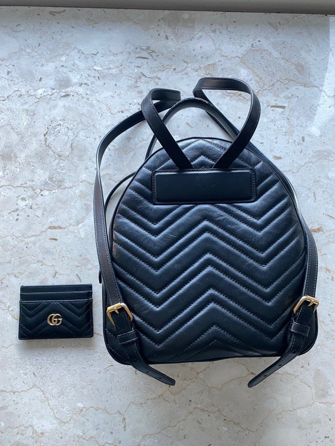 Gucci Marmont 2.0 Backpack. Ryggsäck svart. Sååå fin!