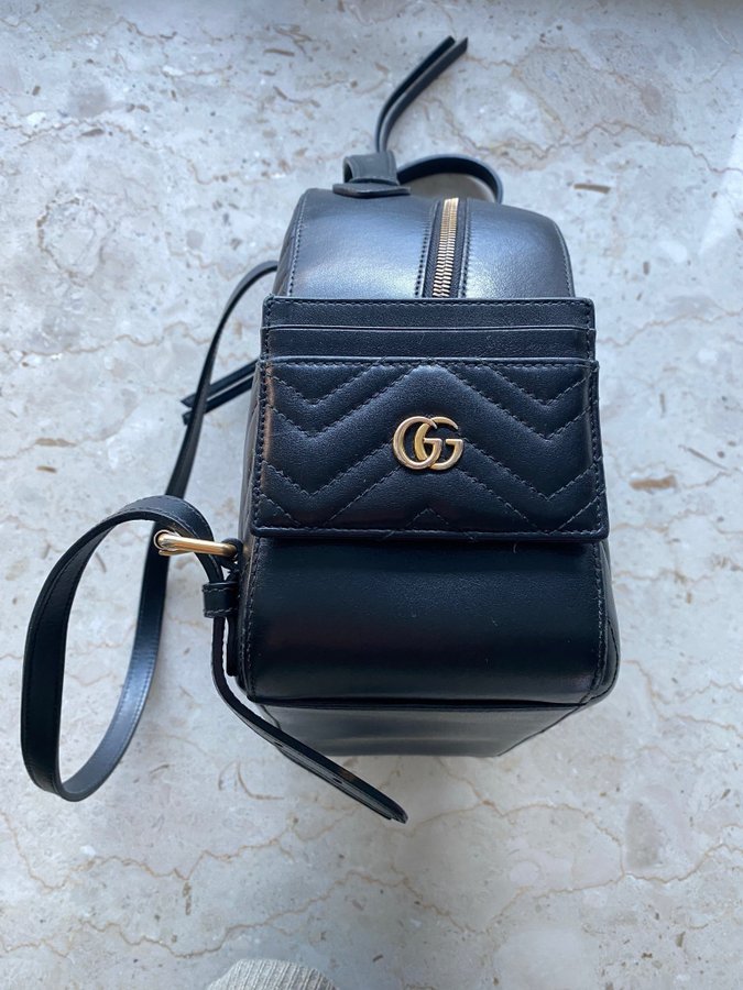 Gucci Marmont 2.0 Backpack. Ryggsäck svart. Sååå fin!