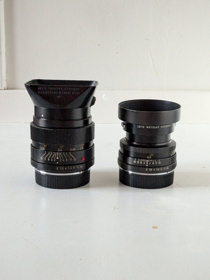 Leitz Summicron-R 35mm  50mm f2 lenses