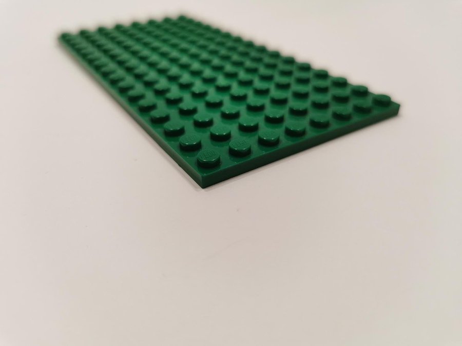 Lego - platta - plate - 8x16 - part 92438 - grön