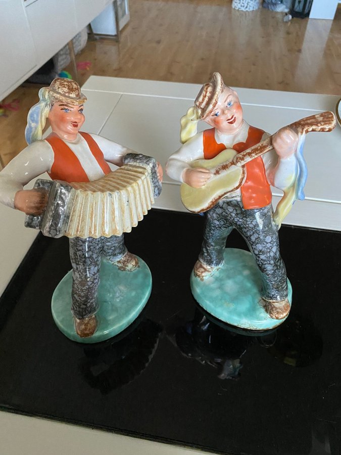 Figurin Dragspelare och Gitarspelare