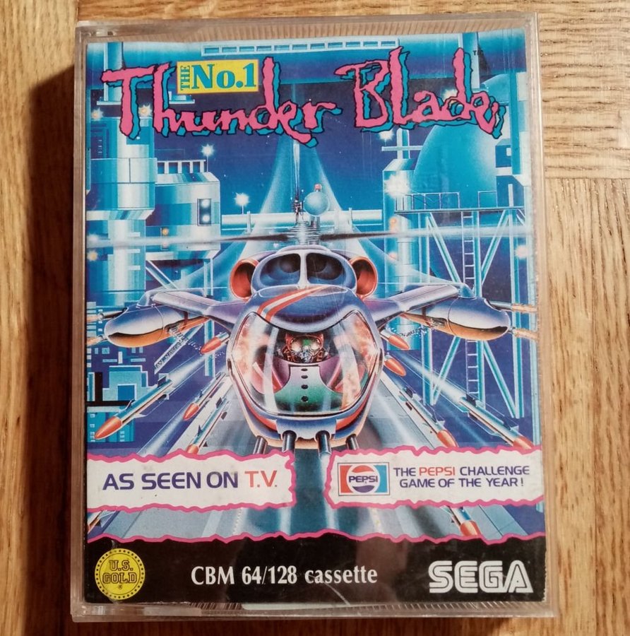 Thunder Blade (US Gold - Sega) ->TESTAD<- Commodore 64 / C64 Spel