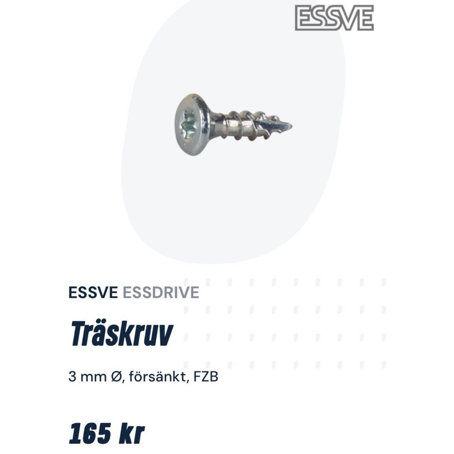 ESSVE träskruv 3.0x12 200st