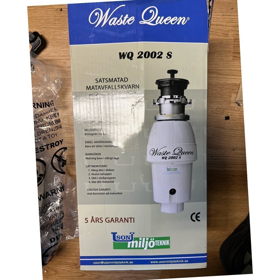 Waste Queen WQ 2002 S Avfallskvarn USON MILJÖTEKNIK