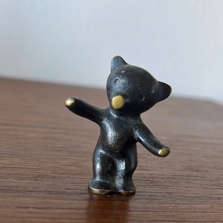 Nalle • Björn • Bronsfigur • retro