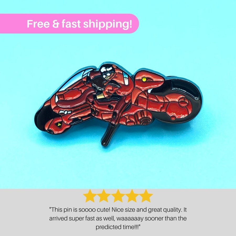 AKIRA Enamel Pin | Shotaro Kanedas Bike | Anime Manga | Hard Enamel | Japan