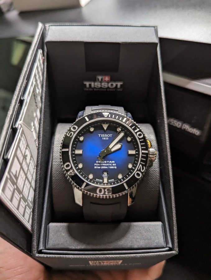 Tissot Seastar 1000 Powermatic 80 - Blå urtavla