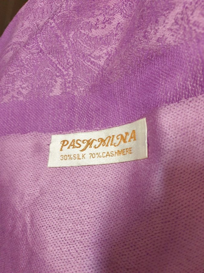 NY PASHMINA SJAL HALSDUK 30% SILKE 70% CASHMERE