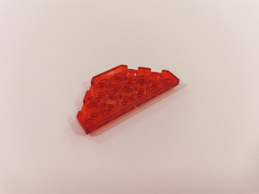 Lego - transparent - space - blacktron - 3x6 - part 2419 - röd (trans red)