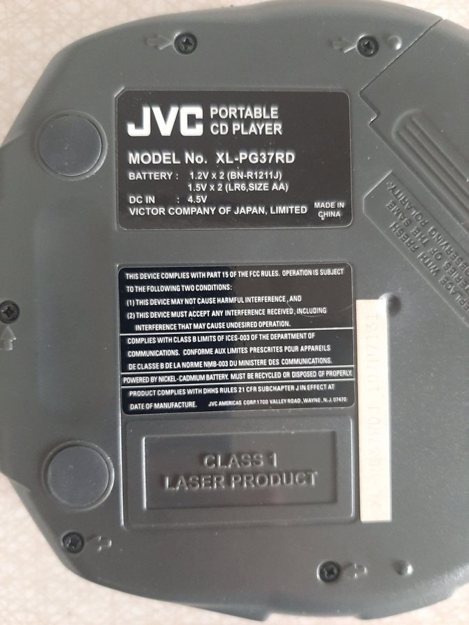 JVC CD-spelare XL-PS37RD