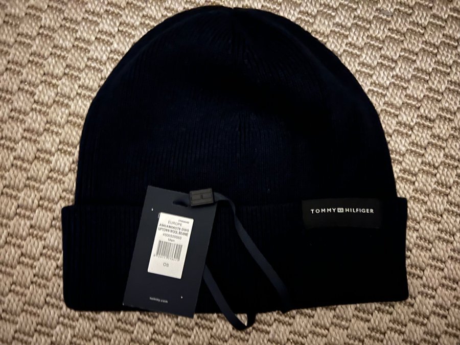 Ny Tommy Hilfiger Wool, Ull Beanie, Mössa